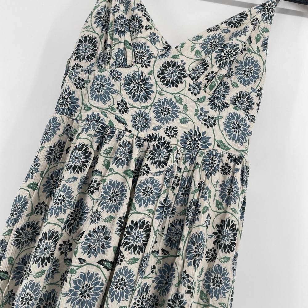 Japna Midi Dress Women's Small Blue Floral Strappy Tiered Fairy Western Boho NEW - Picture 11 of 11